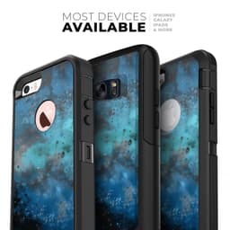 image-Blue and Teal Painted Universe - Skin Kit for the iPhone OtterBox