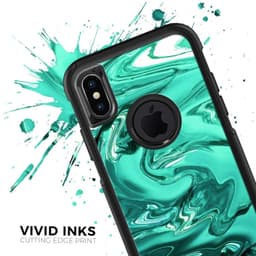 image-Bright Trendy Green Color Swirled - Skin Kit for the iPhone OtterBox