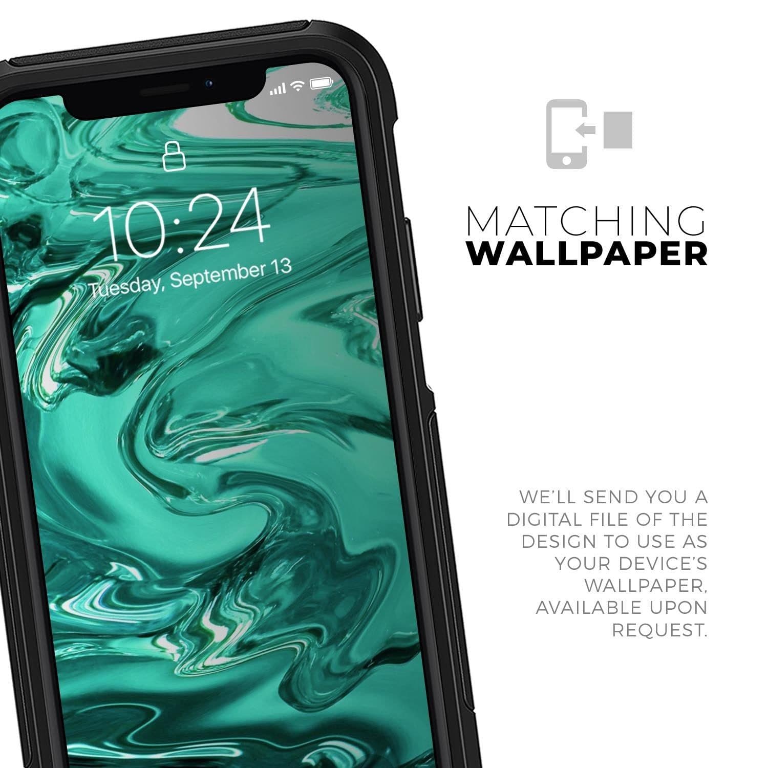 image-Bright Trendy Green Color Swirled - Skin Kit for the iPhone OtterBox