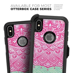 image-Green and Pink Tribal v3 - Skin Kit for the iPhone OtterBox Cases