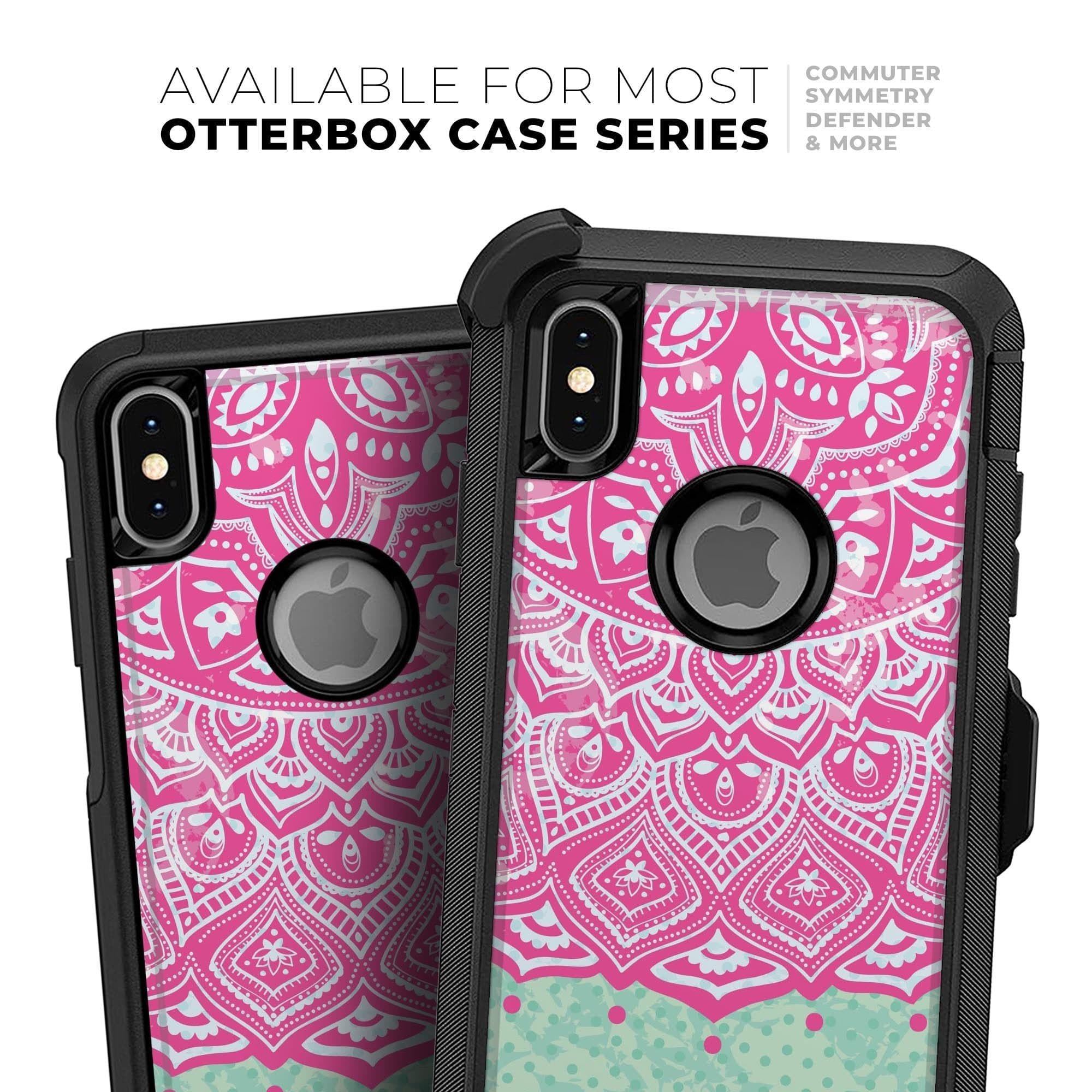 image-Green and Pink Tribal v3 - Skin Kit for the iPhone OtterBox Cases