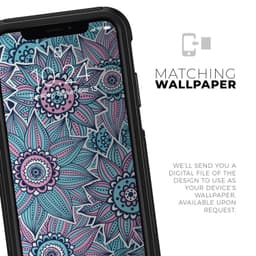 image-Pink & Blue Flowered Pattern - Skin Kit for the iPhone OtterBox Cases