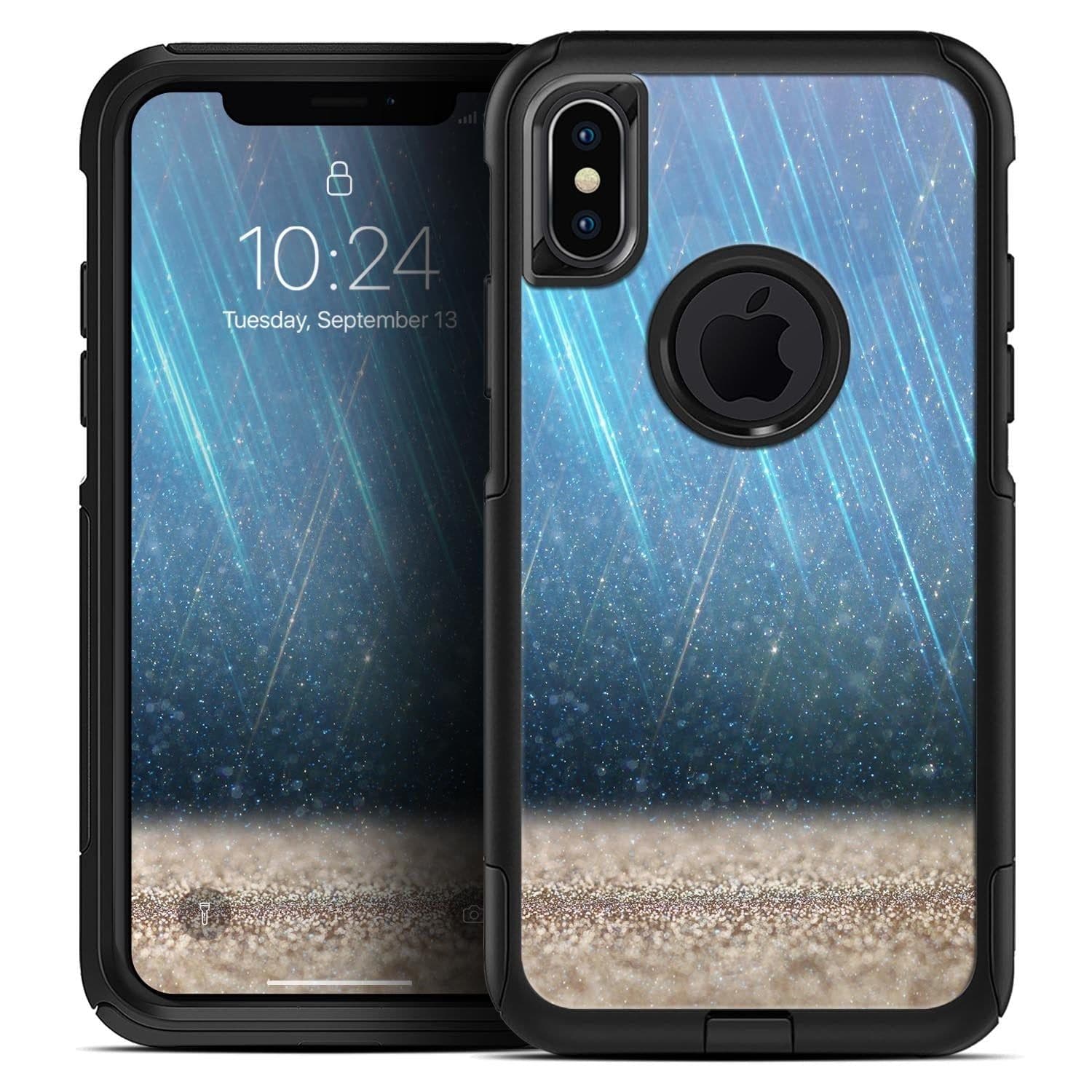 image-Strachted Blue and Gold - Skin Kit for the iPhone OtterBox Cases