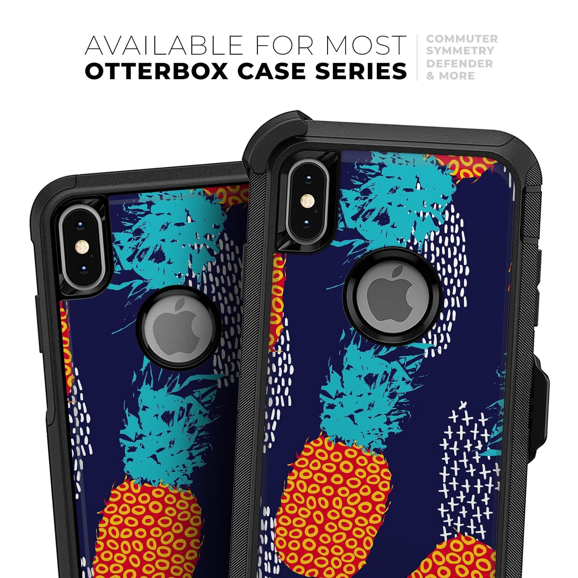image-Retro Summer Pineapple v4 - Skin Kit for the iPhone OtterBox Cases