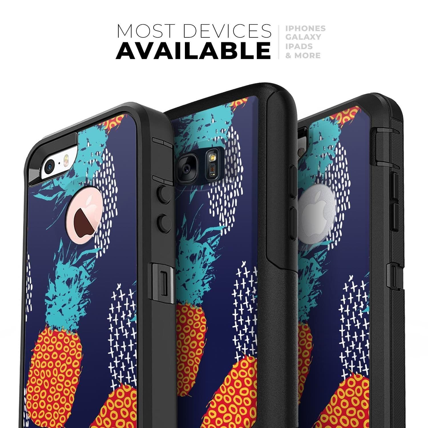 image-Retro Summer Pineapple v4 - Skin Kit for the iPhone OtterBox Cases