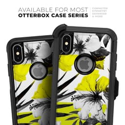 image-Tropical BW Sun Floral - Skin Kit for the iPhone OtterBox Cases