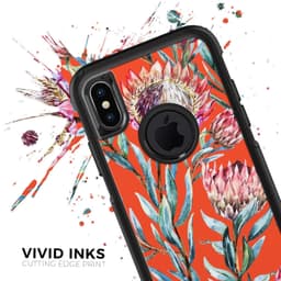 image-Summer Floral Coral v2 - Skin Kit for the iPhone OtterBox Cases