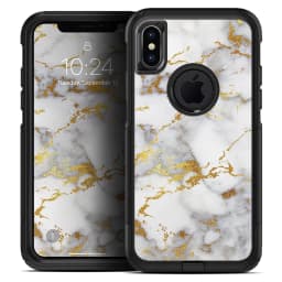 image-Marble & Digital Gold Foil V7 - Skin Kit for the iPhone OtterBox Cases