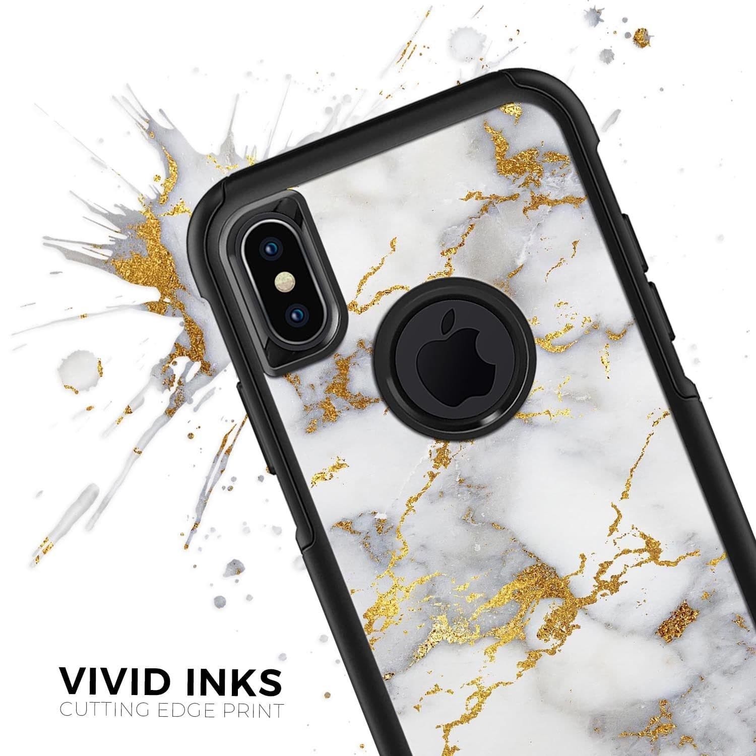 image-Marble & Digital Gold Foil V7 - Skin Kit for the iPhone OtterBox Cases