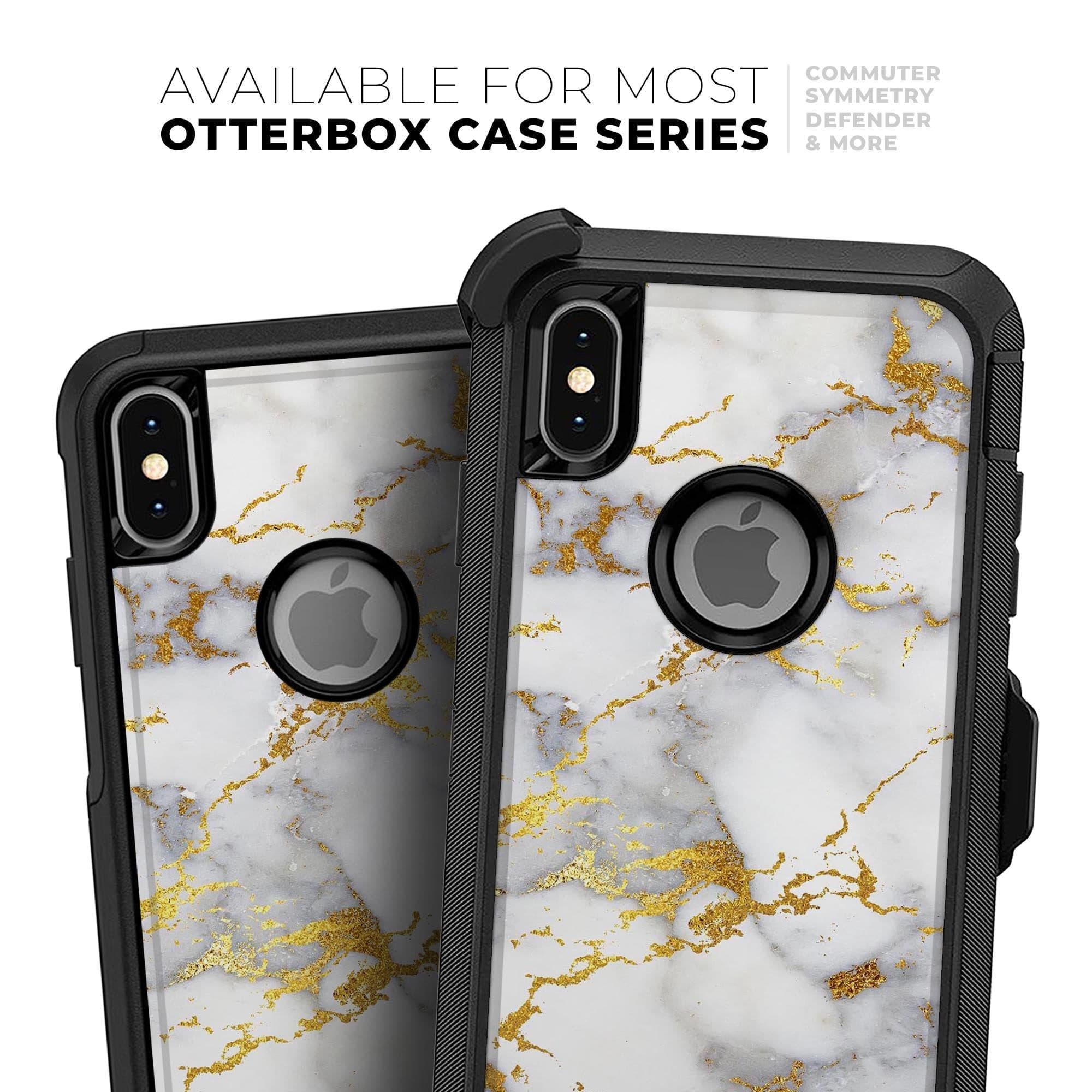 image-Marble & Digital Gold Foil V7 - Skin Kit for the iPhone OtterBox Cases