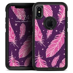 image-Pink Aztec Feather Galore - Skin Kit for the iPhone OtterBox Cases