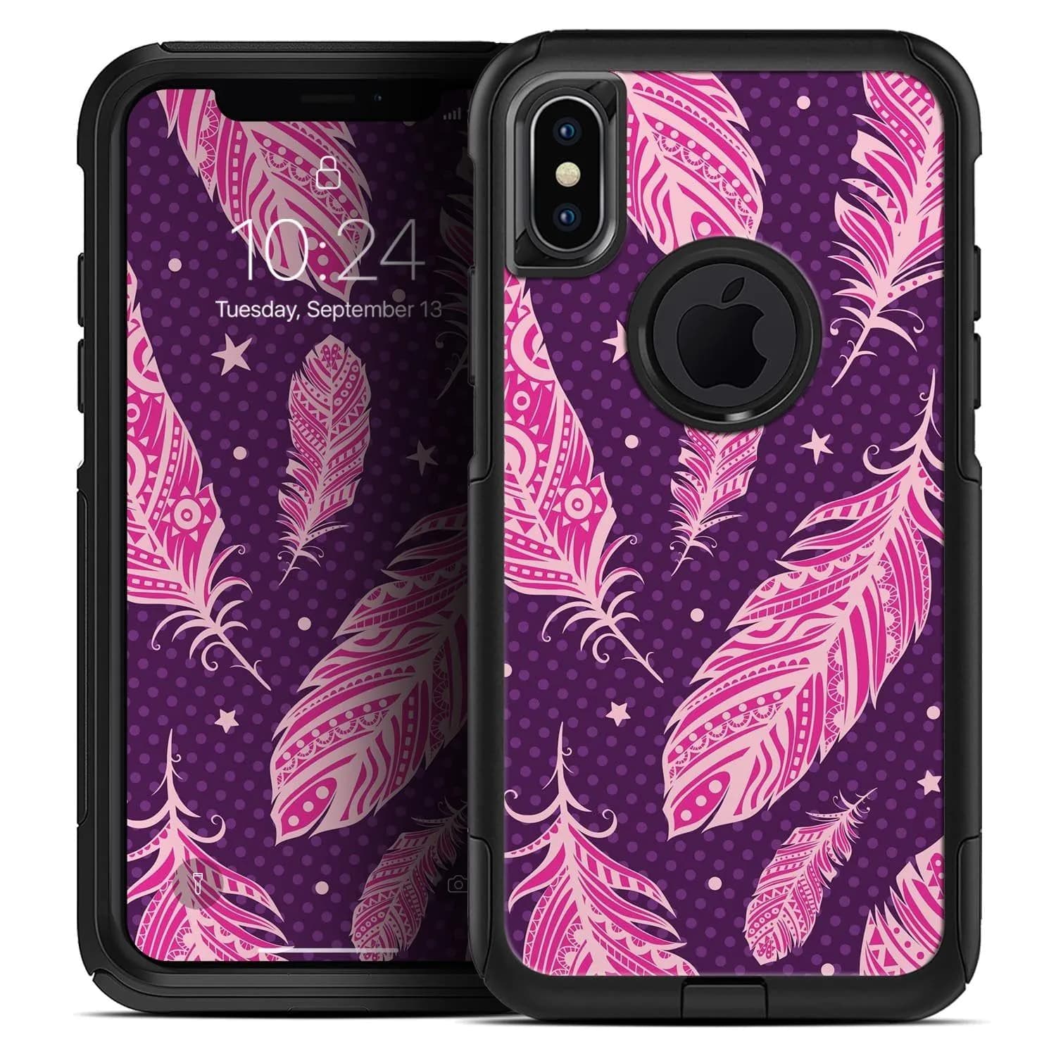 image-Pink Aztec Feather Galore - Skin Kit for the iPhone OtterBox Cases