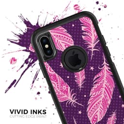 image-Pink Aztec Feather Galore - Skin Kit for the iPhone OtterBox Cases