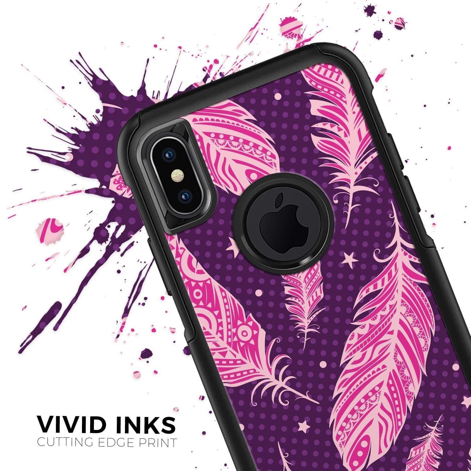 image-Pink Aztec Feather Galore - Skin Kit for the iPhone OtterBox Cases