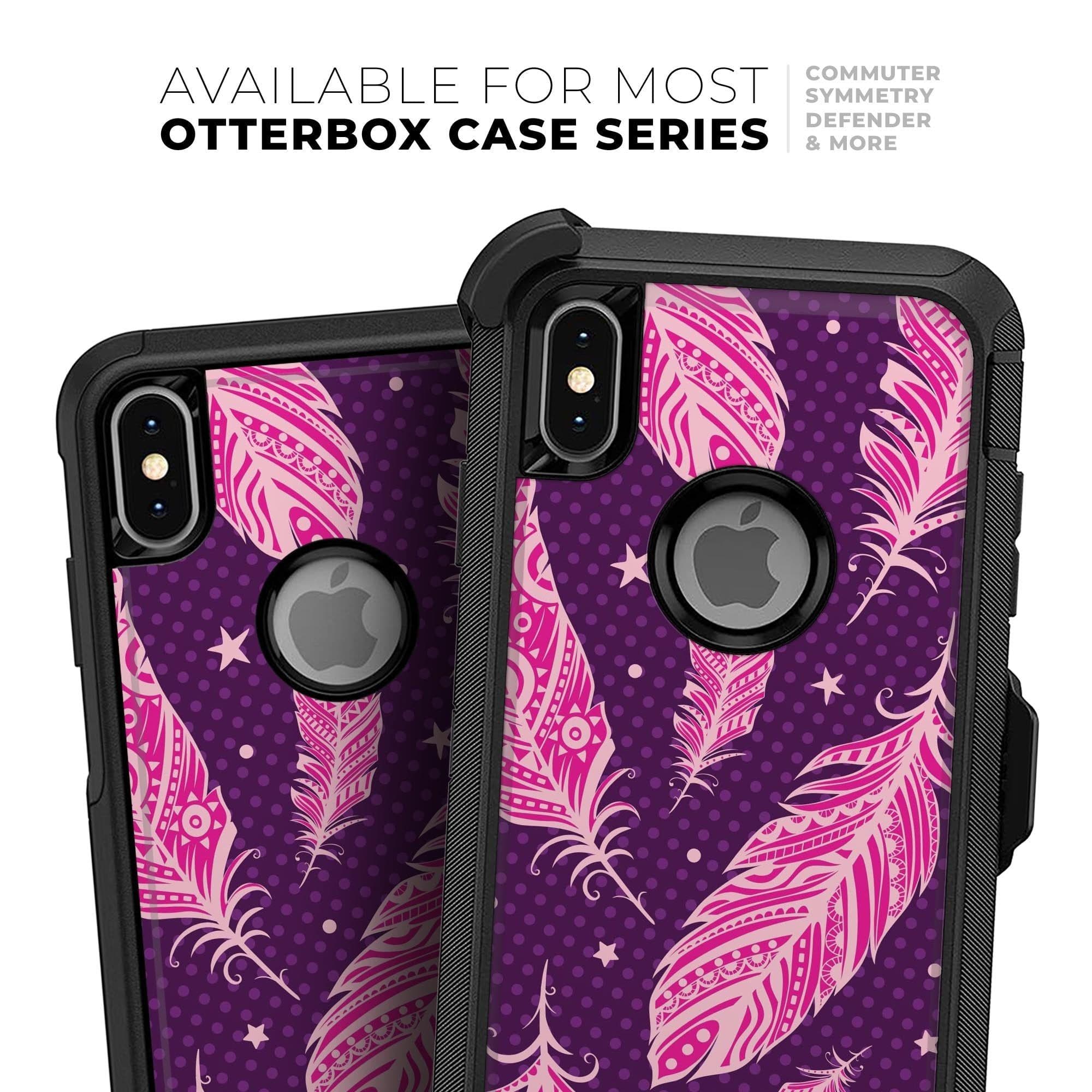 image-Pink Aztec Feather Galore - Skin Kit for the iPhone OtterBox Cases