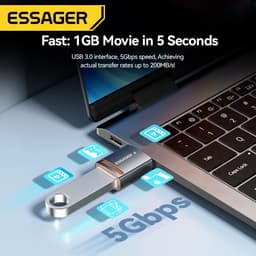image-Essager USB3.0 OTG Adapter Type-C USB-A Micro Female to USB Micro iP Type-C Male Converter For Macbook Xiaomi iPhone OTG Adapter