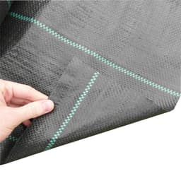image-Tewango 100gsm Heavy Duty Lined Weed Control Fabric Landscaping Ground Cover Membrane 2x5M/1x10M
