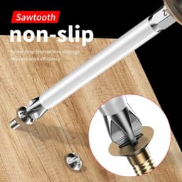 image-6 PCs Non-Slip Magnetic Cross Head Household Electric Driver Screw Set - High Hardness Hand Drill Bits for Electric Screwdrivers