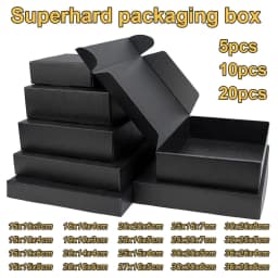 image-5/10/20 pcs black packaging boxdelivery , express cardboard box, small gift box, postal box carton
