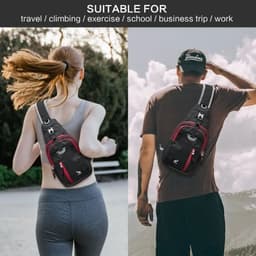 image-OIWAS Casual Crossbody Chest Bag Sling Shoulder Men's Bag One Strap Lightweight Male Bags Pouch DayPack for Men Travel Sport