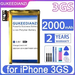 image-GUKEEDIANZI Replacement Battery for Apple IPhone 3GS 3G SE 2020/2 Batterij + Track NO.