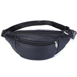 image-Fashion Men Genuine Leather Fanny Bag for Phone Pouch Male Leather Messenger Bags Brand Fanny Pack Male Travel Waist Bag Men