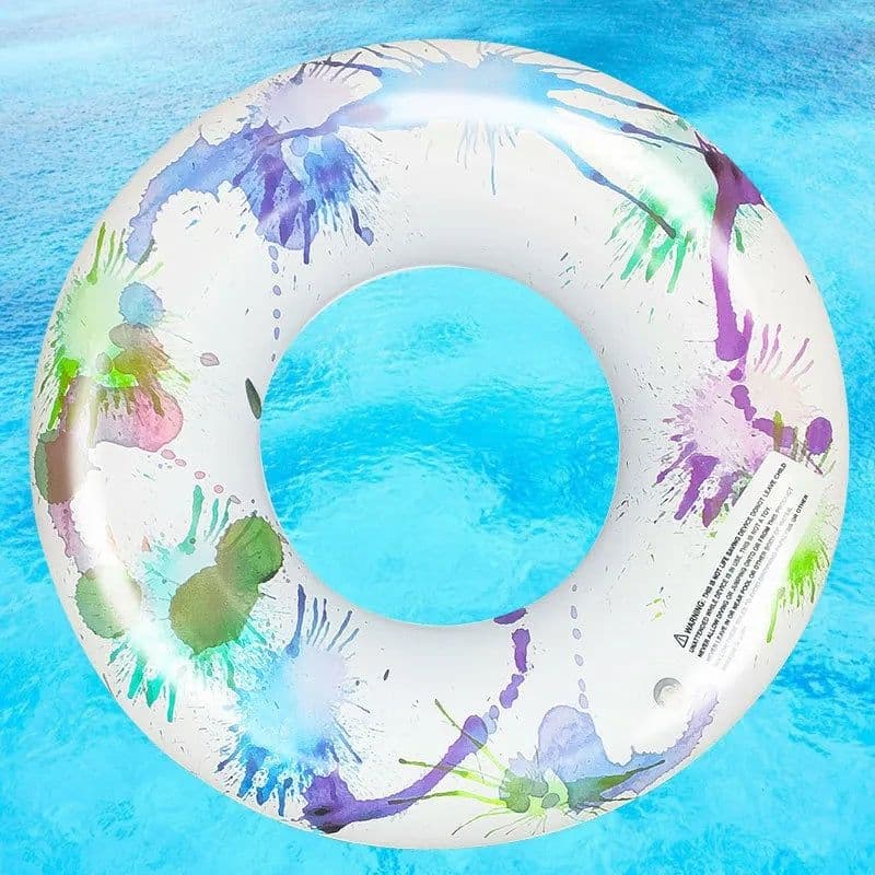 image-Summer Inflatable Ring Donut Inflatable Water Floating Ring Water Floating Mat Adult Children And Teenagers Water Play Supplies