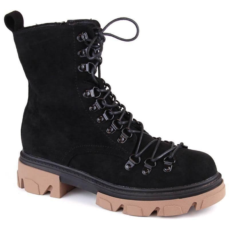image-Vinceza W JAN255 black suede insulated boots