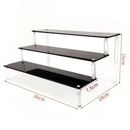 image-Acrylic Display stand for Amiibo Funko POP Figures,Cupcake Cosmetic Nail Polish Clay Figurine Jewelry for Display Stand Riser