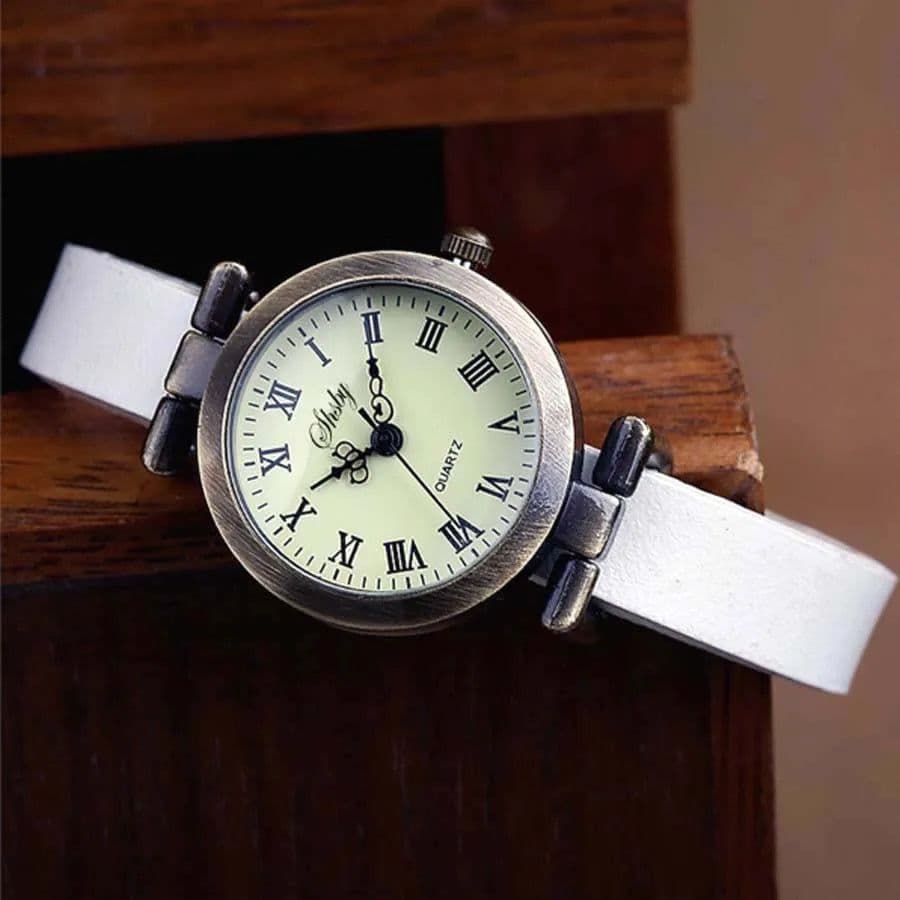 image-Shsby New Fashion Hot-Selling Leather Female Watch ROMA Vintage Watch Women Dress Watches