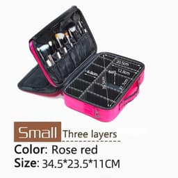 image-New Fashion Women Cosmetic Bag Travel Makeup Professional Make Up Box Cosmetics Pouch Bags Beauty Case For Makeup Artist