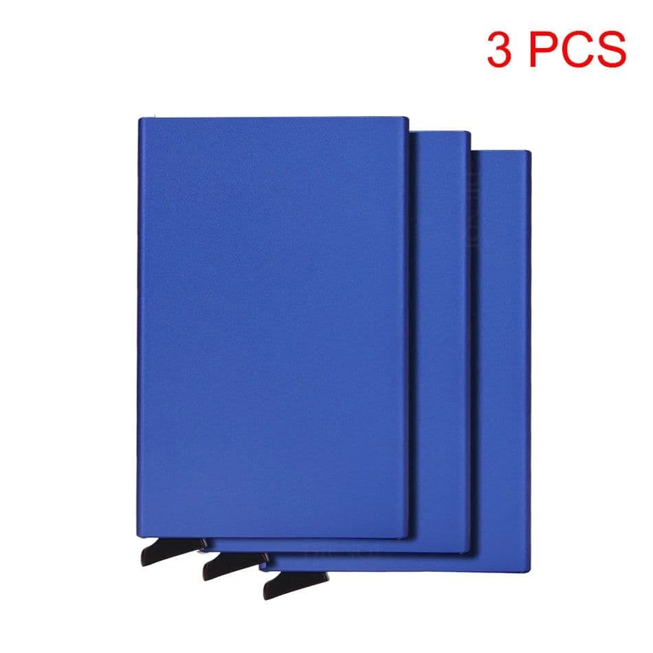 image-Rfid Smart Wallet Card Holder Metal Thin Slim Men Women Wallets Pop Up Minimalist Wallet Small Black Purse Vallet Walets for Men