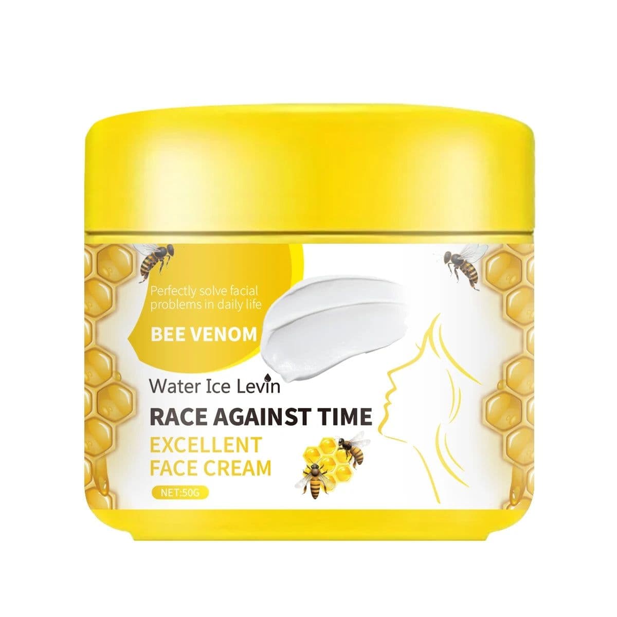 image-Anti-Aging Face Cream with Bee Venom&Niacinamide - Hydrating & Firming Formula with Collagen & Salicylic Acid for All Skin Types