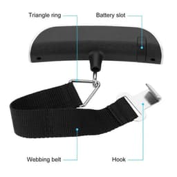 image-Portable Scale Digital LCD Display 110lb/50kg Electronic Luggage Hanging Suitcase Travel Weighs Baggage Bag Weight Balance Tools