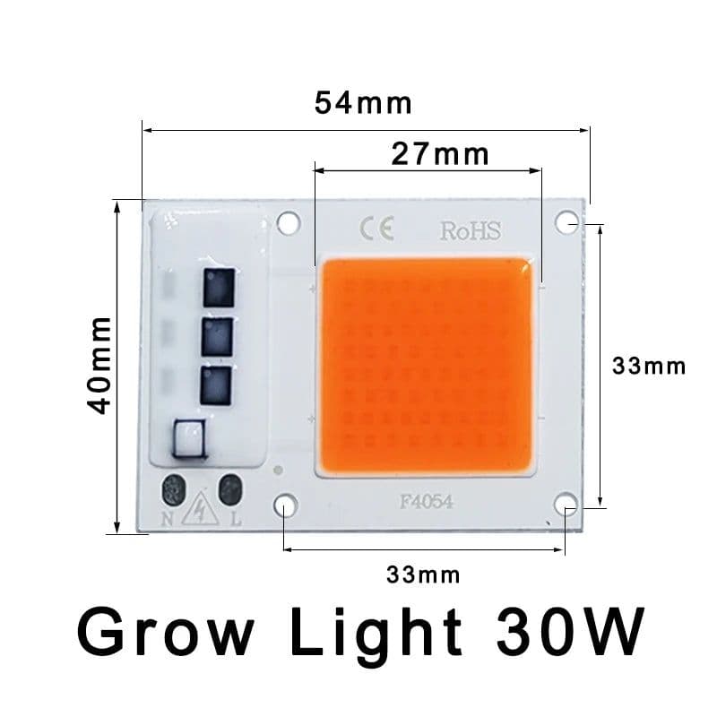 image-LED Grow COB Light Chip Full Spectrum AC 220V 10W 20W 30W 50W No need driver For Growth Flower Seedling Grow Plant Lighting