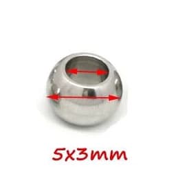 image-100pcs 2 mm-12 mm 316L Stainless Steel Beads European Ball Metal Big Hole Spacer Beads for Jewelry Making Diy Bracelet Necklace