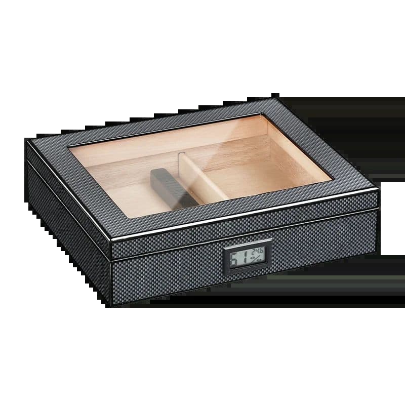 image-Charuto Cedar Wood Travel Humidor Puro Box Cigar Case W/ Hygrometer Humidifier Cigar Humidor Box For Cigars