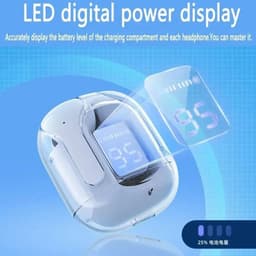 image-Original T2 Wireless Bluetooth Earphone Transparent HIFI Headphones LED Power Digital Display Stereo Sound Earphones for Xiaomi