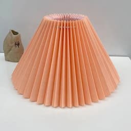image-Pleated KD table lamp lampshade E27 Korea ins wall lamp lampshade modern minimalist DIY Nordic washable lampshade