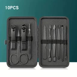 image-7/10/12/18/20/24PCS Set Professional Manicure Set Kits Stainless Steel Fingernail Toenail Clippers Set with Leather Portable