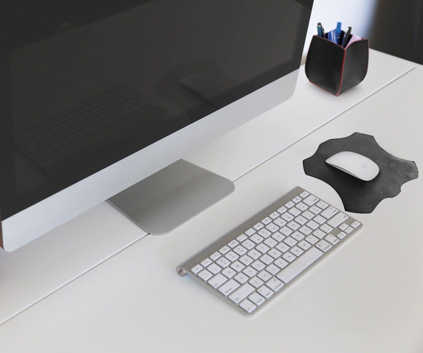 image-K0001AB | Mouse Pad in Genuine Leather Made in Italy Col. Black