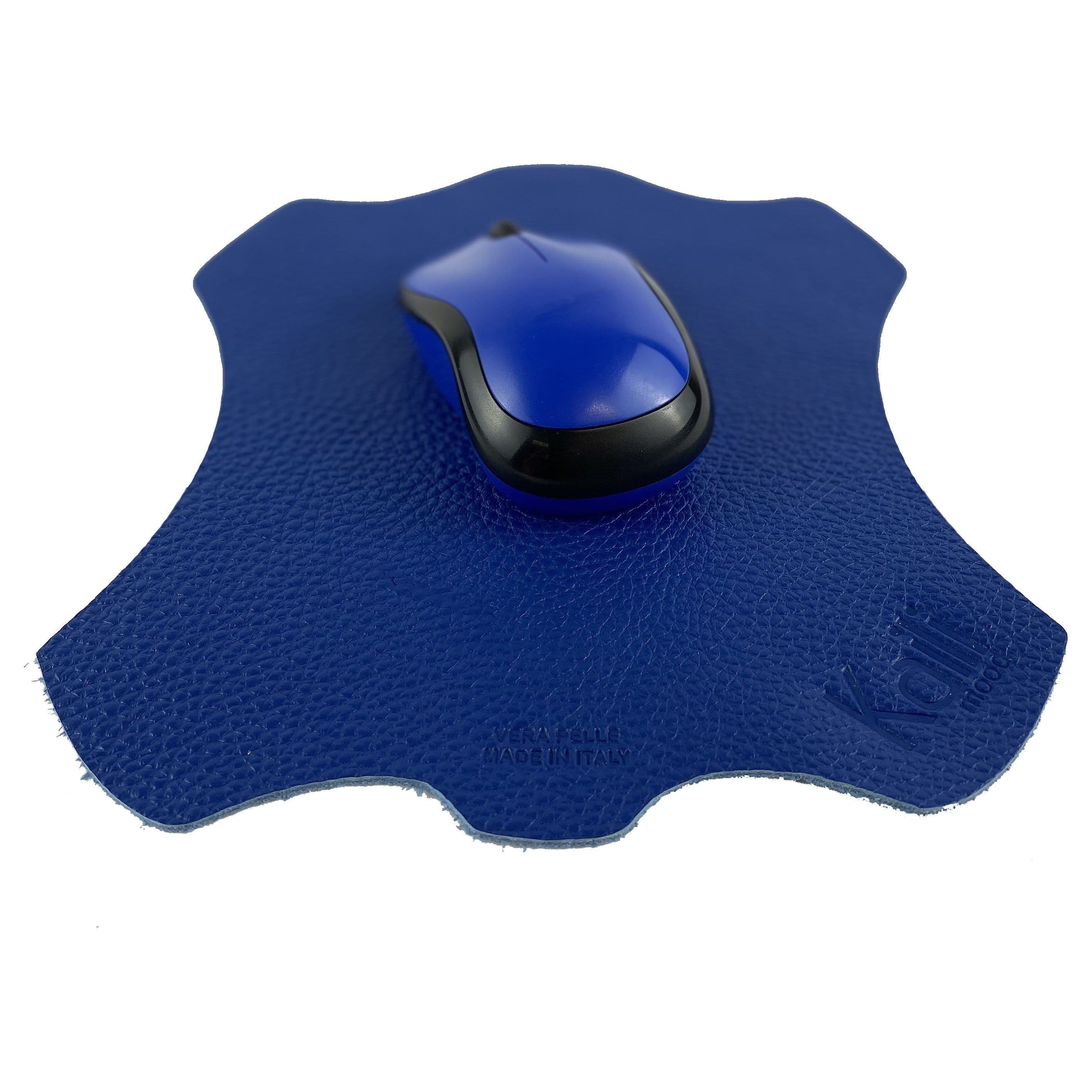 image-K0001DB | Mouse Pad in Genuine Leather Made in Italy Col. Blue