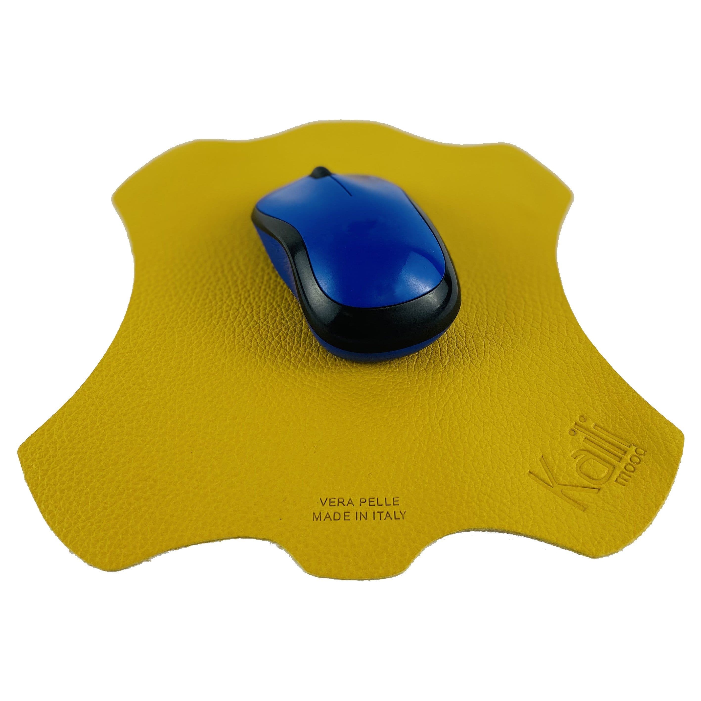 image-K0001RB | Mouse Pad in Genuine Leather Made in Italy Col. Yellow