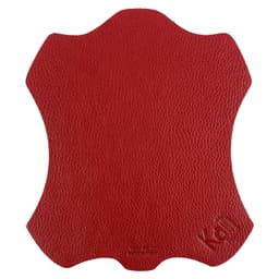 image-K0001VB | Tappetino per Mouse Made in Italy in Vera Pelle pieno fiore, grana dollaro - Colore Rosso - Dimensioni: cm 20 x 23 - Confezione: Sacchetto tubolare Tnt
