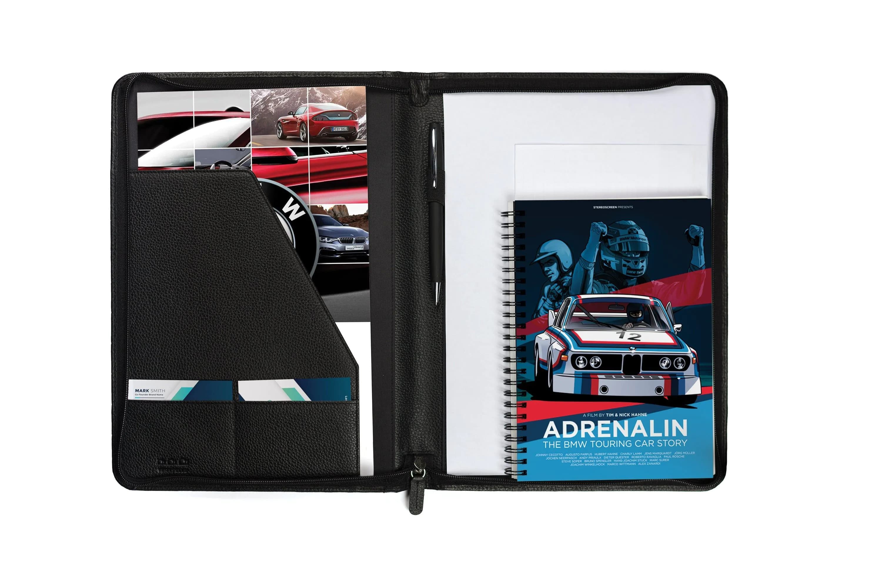 image-K0002AB | A4 format clipboard - Genuine Leather Col. Black