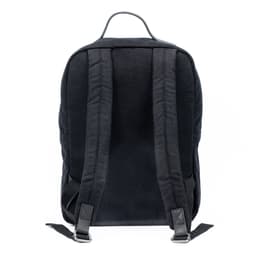 image-K0023AB | Zaino Porta Notebook in Canvas/Vera Pelle, pieno fiore, volanata - Colore Nero. Accessori Nickel Anticato, Chiusura con lampo. Dimensioni: cm 29 x 40 x15. Confezione: Sacchetto Tnt