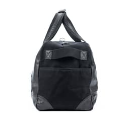image-K0024AB | Travel Bag - Canvas/Genuine Leather Col. Black