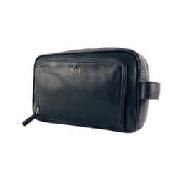 image-K0025AB | Beauty Case con maniglia laterale in Vera Pelle pieno fiore con leggera grana – Colore Nero. Chiusura con lampo, Dimensioni: cm 25 x 16 x 12. Confezione: Sacchetto Tnt