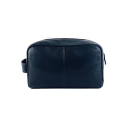 image-K0025AB | Beauty Case con maniglia laterale in Vera Pelle pieno fiore con leggera grana – Colore Nero. Chiusura con lampo, Dimensioni: cm 25 x 16 x 12. Confezione: Sacchetto Tnt