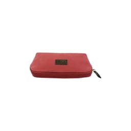 image-K0026XB | Woman Pochette - Canvas/Genuine Leather Col. Bordeaux
